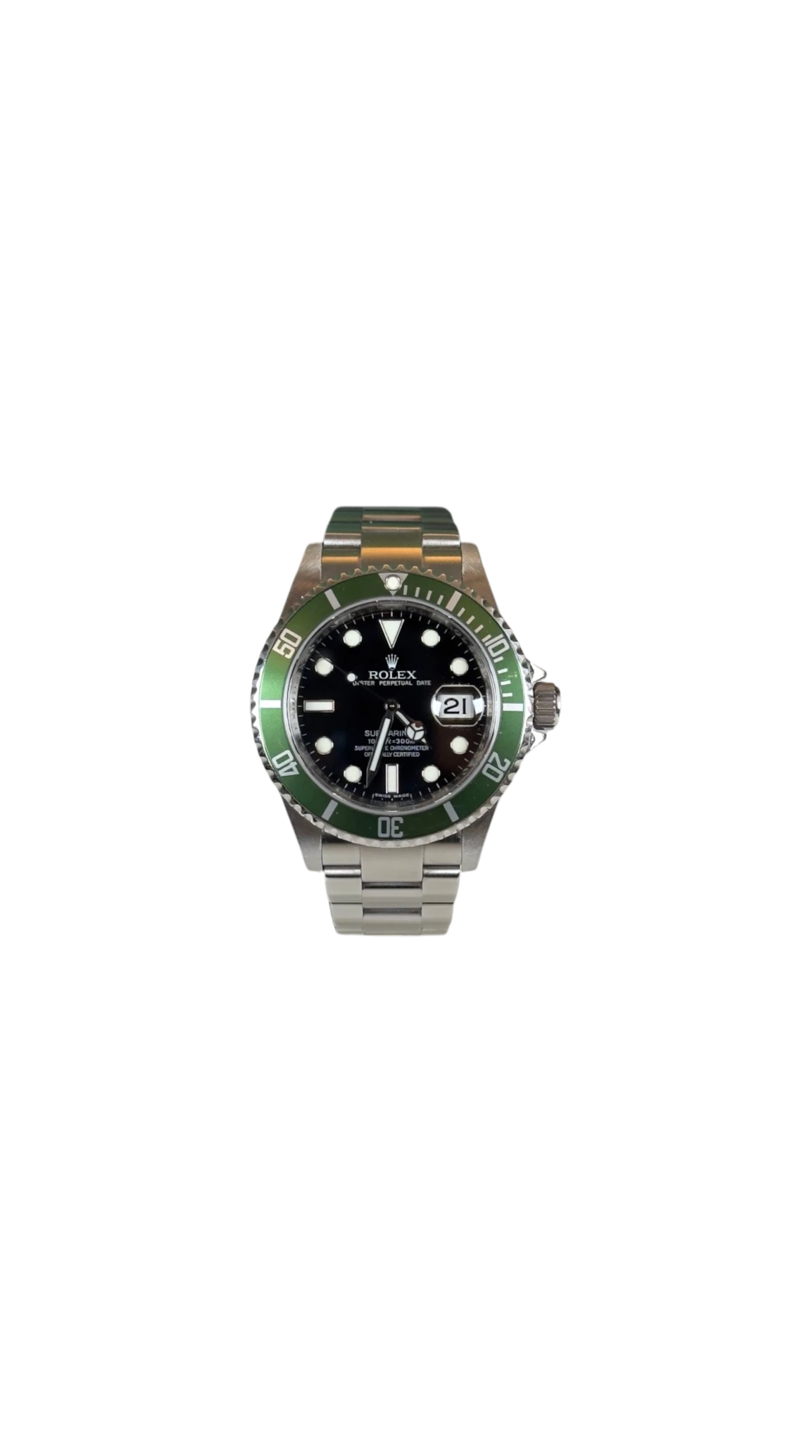 orologio con ghiera verde