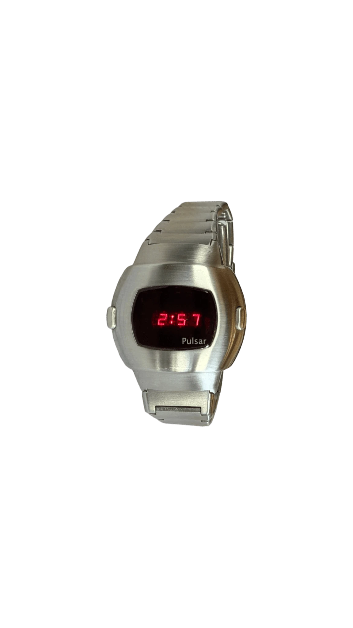 orologio digitale vintage in acciaio