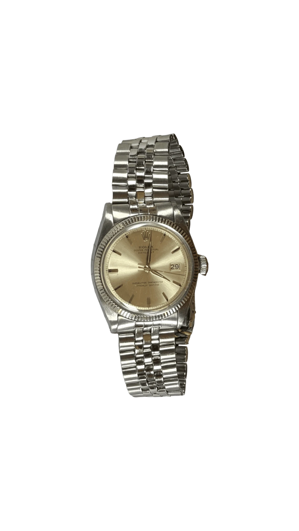 orologio in acciaio con cinturino jubilee