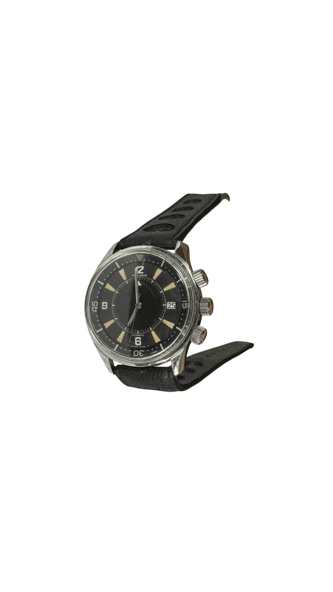 orologio classico vintage con cinturino in pelle con fori